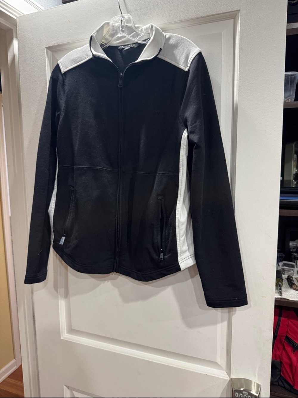 Ralph Lauren Women’s Black and White Full-Zip Jacket